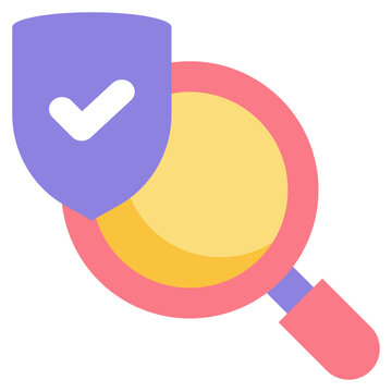 finding search information protection safety flat style icon