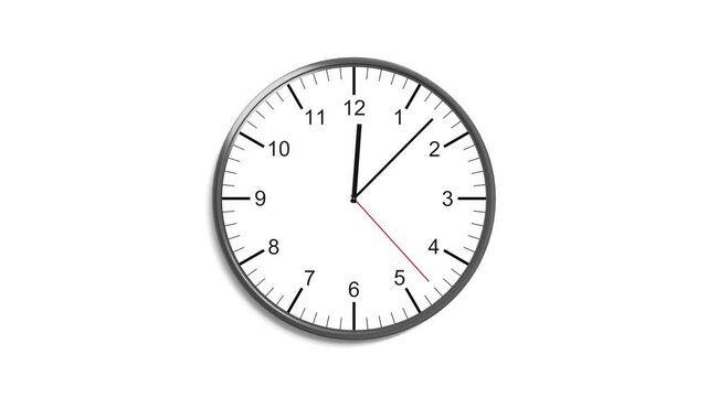 Watch with a rapidly rotating second, minute and hour hands. Time, clock, date, time measuring, past, future, eternity.