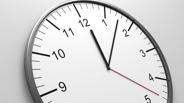 Watch with a rapidly rotating second, minute and hour hands. Time, clock, date, time measuring, past, future, eternity.