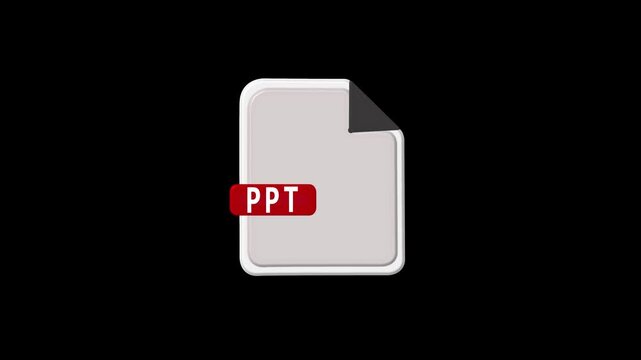 Power point ppt file animation for business presentations and digital document management Power Point 4k video.