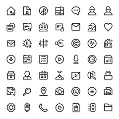 Fototapeta premium Web Icons Set for Business and Finance with Vector Symbols Collection for Website, Mobile, Computer, Media, Internet, Travel, Mail, Camera and Digital Design Illustration