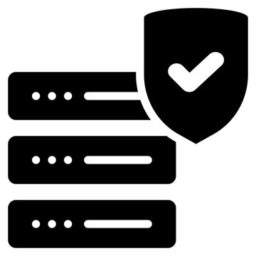 server database information protection security solid glyph icon