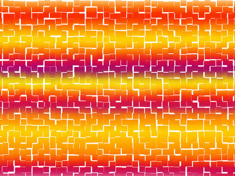 Abstract geometric background with colorful interlocking blocks in a gradient pattern