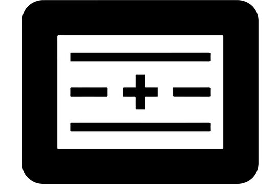 Simple black and white icon representing a plus and minus symbol, indicating adjustment, balance, or mathematical operations with clarity.