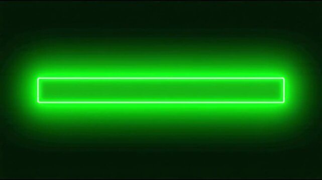 Green Neon Audio Visualizer Rectangle Glowing Lower Third Animation