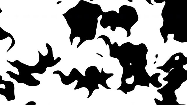 A black and white abstract painting full of swirls and lines, giving it a sense of movement and energy. The