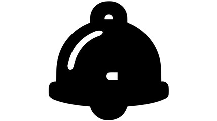 Fototapeta premium Elegant silver bell icon isolated on white background, a symbol of celebration, notification, and joyful announcements for various uses