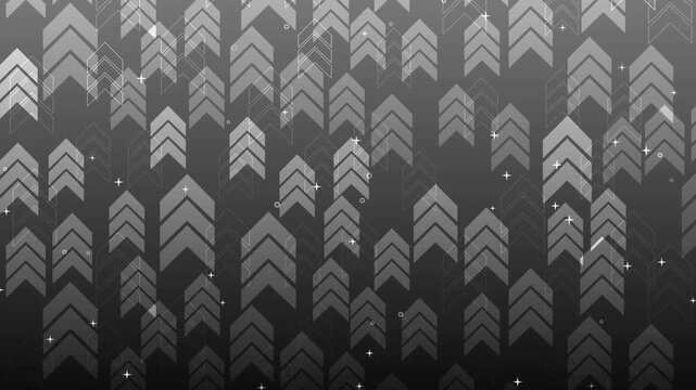 Abstract chevron arrows pattern with repeated geometric shapes and a subtle modern texture animation