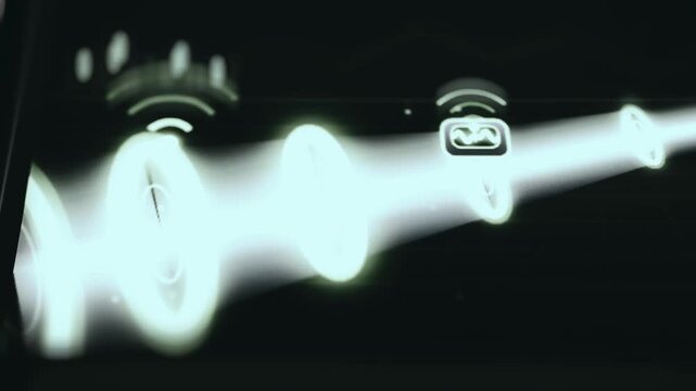 Glowing natural gas flow through a pipeline with a sensor signal node in abstract style