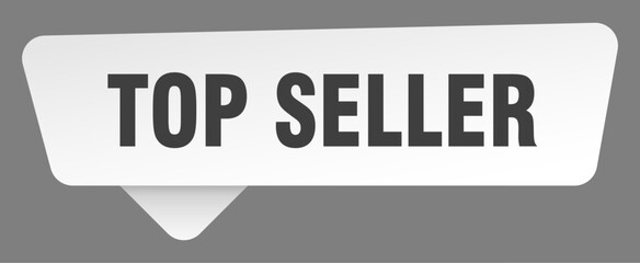 Obraz premium top seller sign. top seller white sticker isolated on gray background