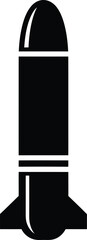 Obraz premium Silhouette design of a military missile or warhead rocket vector