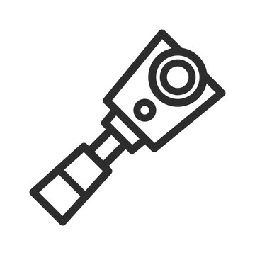 Ophthalmoscope Eye Exam Line Style Icon