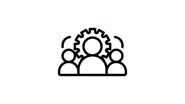 team work animation icon