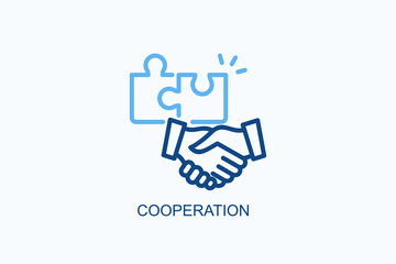 Fototapeta premium Cooperation Icon Or Logo Isolated Vector Illustration