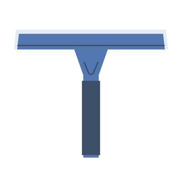 water squeegee, cleaning tool for bathrooms, windows - vector illustration