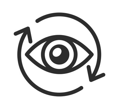 Eye Refresh Arrows Line Art Symbol