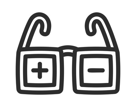 Glasses Zoom Control Line Art