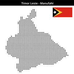 Obraz premium Map of Timor Leste region Manufahi in medium sized dots