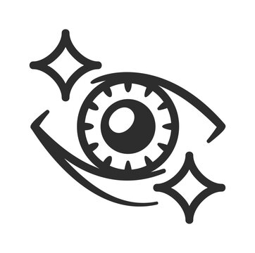 Eye With Sparkles Clean Vision Line Art