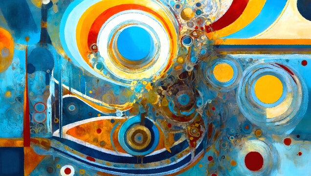 Vivid hued abstract