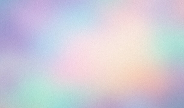 Abstract bright iridescent pastel gradient background with holographic fluid waves and elegant grainy noise texture