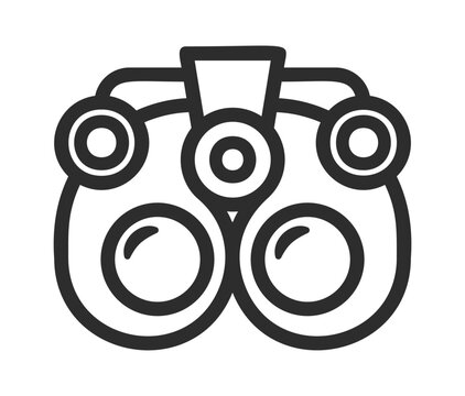 Phoropter Vision Test Line Art Icon