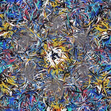 Circular multiple hues texture