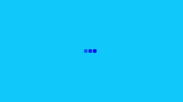 Typing loading dots black background with alpha channel. Loading is indicated by a dot. A set of loading icon animation.loading thinking animation on black background