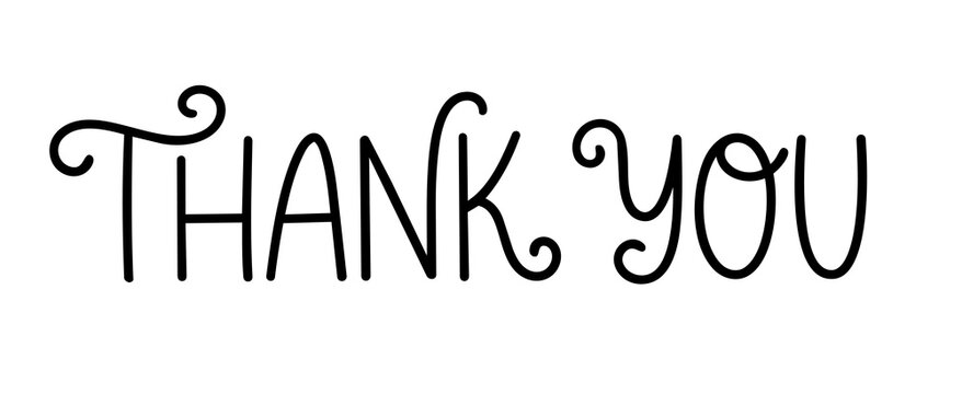 Decorative thank you text design