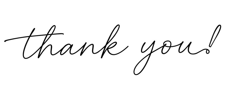 Signature thank you text design