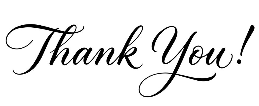 Elegant signature thank you text design