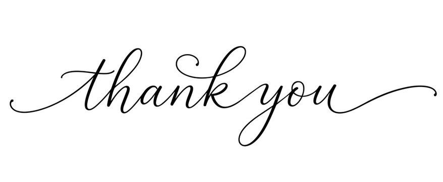 Stunning signature thank you lettering