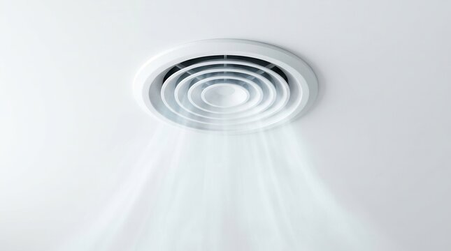 Ceiling ventilation vent in a modern home room.