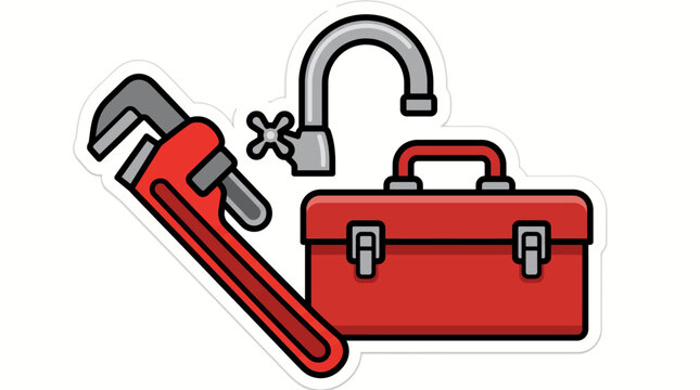 Smiling male plumber or handyman walking with a toolbox, wearing a uniform and safety vest, ready for service.