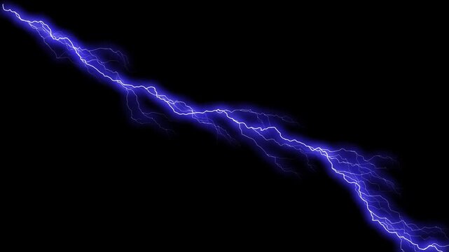 Lightning strikes descend from dark clouds in a dramatic weather sequence video thunderstorm storm electric