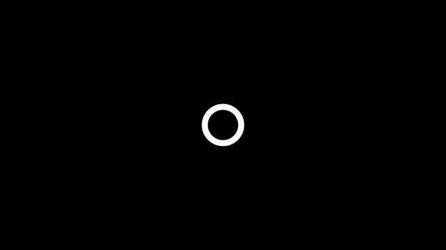 Circular pointer moving across black background demonstrating interface interaction video cursor arrow circle interaction movement
