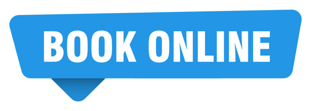 book online sticker. book online blue sign isolated on transpatent background