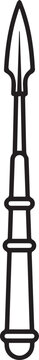 Roman Pilum Spear Weapon Vector Icon