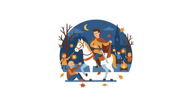 Saint Martin Legend Vector Illustration