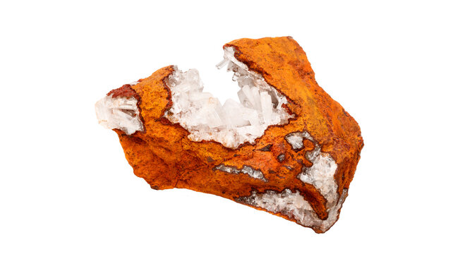 Hemimorphite crystals mineral stone rock on a white background close-up