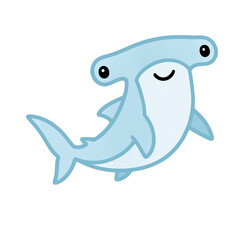 Naklejka premium shark cartoon isolated on white