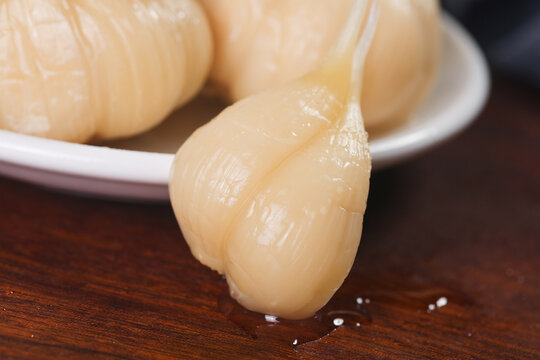 Sweet and Sour Garlic Cloves Traditional Shandong Style Handmade Dinner Dish