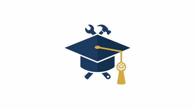 Graduation Cap with Tools: Vocational Training, Trade School, Skill Development