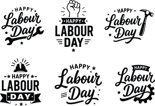 Labour Day graphics and Labour Day posters with happy Labour Day text