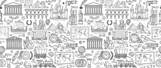 Obraz premium Historical Eras Collage: From Ancient to Modern Civilization