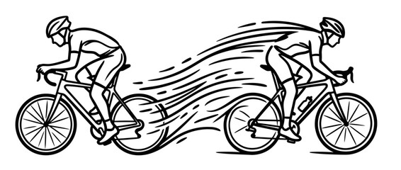 Cyclists Racing Fast Motion Lines © mus