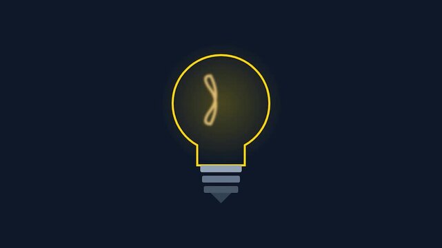 Illuminated Light Bulb Symbolizing a Bright Idea and Innovation.