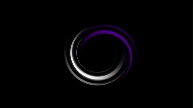 Swirling vortex of bright light trails of two colors on a dark background. Big data, block chain and digital technology concept. Template with free copy space for text. Conte intro.