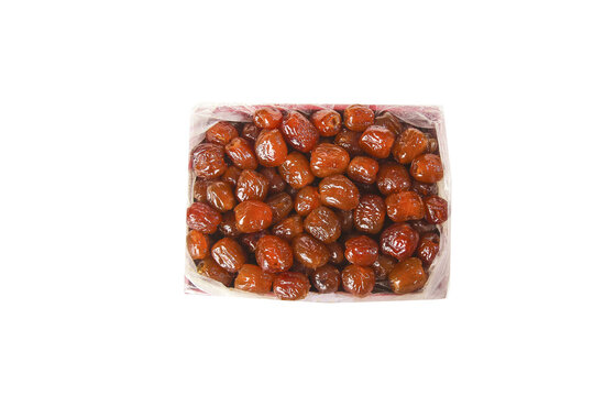 Red Jujube Dates from Shandong China - Traditional Dried Fruit in Plastic Container