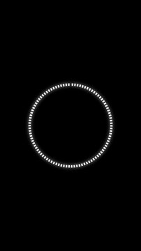 Line dot circle frame animation. Rectangular doodle scribble motion graphics. dots rotating in a circle 4k video.